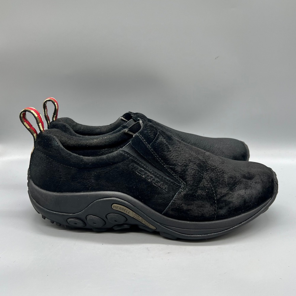 Merrell Shoes Mens 10 Black Suede Jungle Moc Slip On Comfort Walking Casual